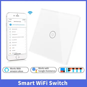Timethinker Smart WiFi Switch 1 2 3 Банды Великобритания США ЕС Настенный Сенсорный Выключатель Света APP Control для Google Home Alexa IFTTT Smart Life APP
