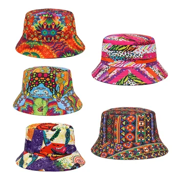 Весенние обратимые шляпы-ведра с леопардовым принтом, Летние солнцезащитные Мужские и женские Рыбацкие кепки, Хлопковая Панама, Модная солнцезащитная шляпа-ведро