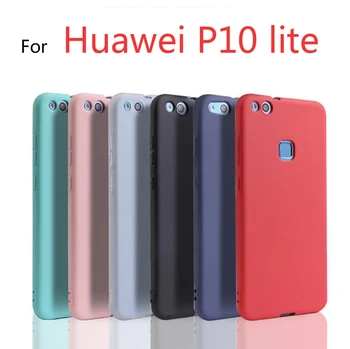 Huawei P10 lite Силиконовый Мягкий чехол из ТПУ для huawei P10lite Кристально Чистый и матовый Карамельный однотонный чехол на заднюю панель