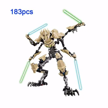 32-см Игрушечный робот-звезда Гривус со световым мечом, боевая модель, строительные блоки, игрушка-фигурка, Рождественский подарок