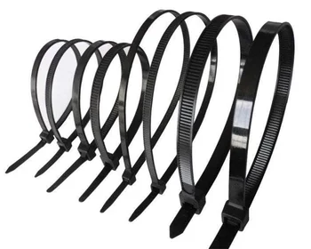100шт Нейлоновая кабельная стяжка 5x350 мм Белого/черного цвета, самоблокирующаяся Пластиковая проволочная стяжка на молнии
