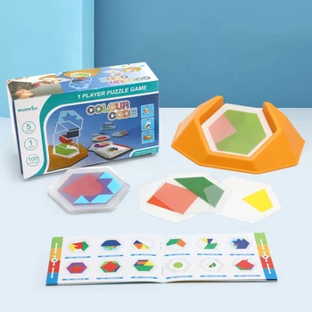 Дошкольные игры с цветовым кодом Логические лобзики для детей Познание фигуры Пространственное мышление Обучающая игрушка Навыки обучения