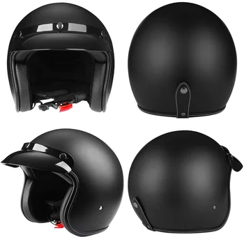 Мотоциклетный шлем с половиной лица в стиле ретро, Винтажные мотоциклетные шлемы Для мужчин и женщин, летний шлем для скутера унисекс, сертифицированный White DOT