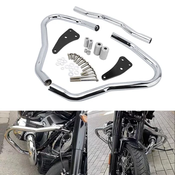Хромированная Защита Двигателя Мотоцикла Highway Crash Bar Рамка Бампер Протектор Аксессуары Для BMW 1800 R18 R 18 2020 2021 2022 2023