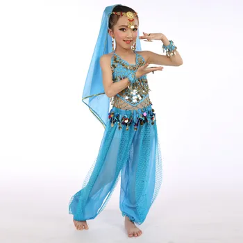 Детский костюм для танца живота, костюм для карнавала в Египте, пояс, детская одежда для танцев в Индии, комплект одежды для танца живота в Болливуде для девочек