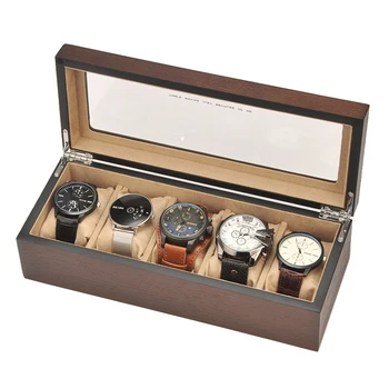 Креативный ретро-футляр для часов Коробка для хранения Деревянных роскошных часовых коробок Органайзер для мужских часов Деревянный дисплей Таинственная коробка Подарок
