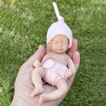 6-дюймовая силиконовая мини-кукла Bebe Reborn ручной работы, маленькая милая кукла для новорожденных, хорошо спящая, раскрашенные силиконовые комплекты Reborn с одеждой