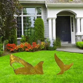 Металлический садовый кол Shark для украшения сада