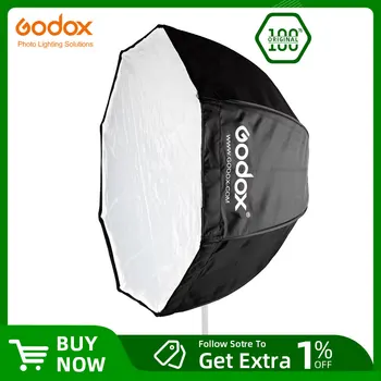 Портативный зонт-софтбокс Godox 95 см 37,5 дюйма с восьмиугольным отражателем для вспышки Speedlight