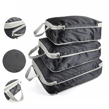 Компрессионная упаковка кубики для путешествий сумка для хранения водонепроницаемый органайзер для багажа, сумка утолщенный шкаф чемодан сумка