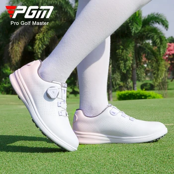 Новые женские кроссовки для гольфа PGM, кроссовки с градиентным дизайном, Модные и универсальные женские водонепроницаемые туфли из микрофибры
