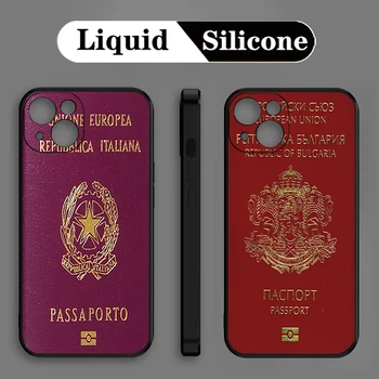 Чехол для Телефона С Национальным Паспортом Для iPhone 14 13 12 11 Pro Max 13 12 Mini 7 8 Plus X XR XS Max Black Coque Carcasa Cases Soft