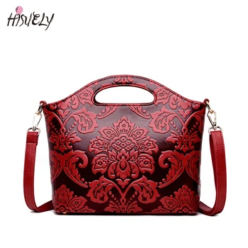 HISUELY 2023, красные женские сумки через плечо, маленькая Женская сумочка, роскошная дизайнерская сумка через плечо с вышивкой, Сумка-тоут высокого качества, женская сумка-тоут