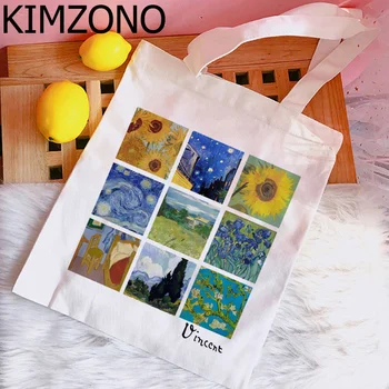 Хозяйственная сумка Van Gogh bolsas de tela, сумка для покупок, сумка для бакалеи, сумка для покупок, сумка для покупок, экобаг ткань на заказ