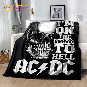 AC / DC Рок-группа Retor Плюшевое одеяло, фланелевое одеяло, плед для гостиной, спальни, кровати, дивана, пикника, пеших прогулок, отдыха, сна