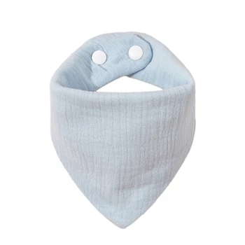 Полотенце для младенцев с шалфеем, Треугольное полотенце, шейный платок, Однотонные нагрудники для малышей, Муслиновый платок для кормления 066B