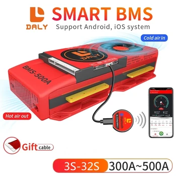 Аккумулятор DALY NMC NCM BMS 27S 100V 500A Li Ion Smart BMS с вентилятором Bluetooth BT и общим портовым балансировщиком
