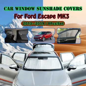 Солнцезащитные козырьки для Ford Escape MK3 2013 ~ 2019 2018 2017 Автомобильные Аксессуары Солнцезащитные ветровые стекла Козырек бокового окна