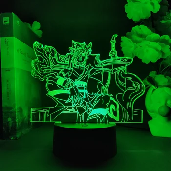 Крутая игровая лампа Exile Riven 3D Illusion Ночник для детской игровой комнаты Украшение рабочего стола Акцентное освещение RGB Atmosphere LED LOL