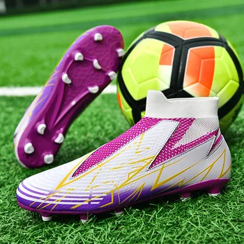 2023 НОВЫЕ мужские футбольные бутсы для взрослых и детей Футбольные бутсы с высокими щиколотками Бутсы для тренировок на траве Спортивная обувь Мужские кроссовки