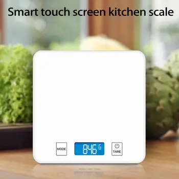 Цифровые весы Компактный портативный ЖК-дисплей, легко читаемый Кухонные весы для пищевых продуктов Кухонные принадлежности Кухонные весы