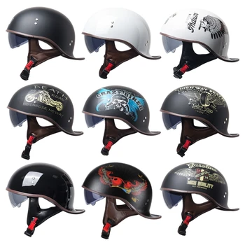 50LC Мотоциклетный мужской Ретро-шлем для верховой езды, персонализированный бейсбольный Полушлем