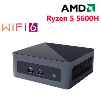 SZ BOX AMD Ryzen 5 5600H Мини-ПК Windows 11 16 ГБ DDR4 3,3 ГГц до 4,2 ГГц Wifi6 BT4.2 AMD Mini PC Настольный Геймерский компьютер