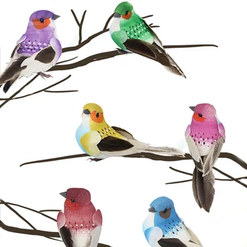 Креативное украшение для дома и сада, свадебное украшение из перьев искусственного попугая, имитация птицы, модель для вечеринки 