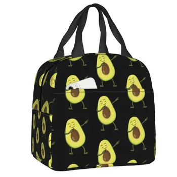 Сумка для ланча с изоляцией из авокадо для женщин, портативный термоохладитель, Фруктовый веганский ланч-бокс, сумки для кемпинга и пикника