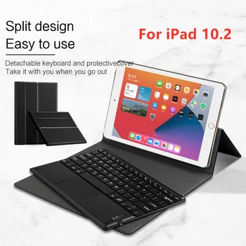Чехол-клавиатура для iPad 10.2 2020, iPad 8 8-го поколения A2270 A2428 A2429, чехол для планшета, Беспроводная зарядка, крышка клавиатуры Bluetooth