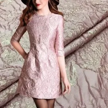 Жаккардовая парча, европейский бренд, модное весенне-летнее платье с рисунком розы, одежда оптом, для пошива по метру, своими руками