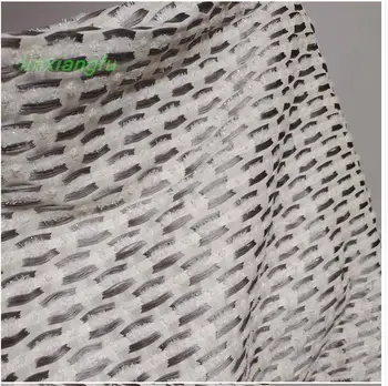 Белая тканая ткань, трехмерная ткань с рисунком ананаса, высококачественная дизайнерская ткань для куртки на осень и зиму.
