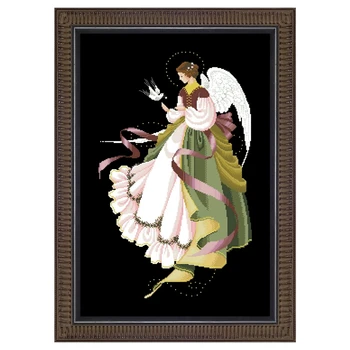 Набор для вышивания крестиком Angel of Grace fairy Dreampattern 18ct 14ct 11ct черный холст вышивка DIY рукоделие декор стен