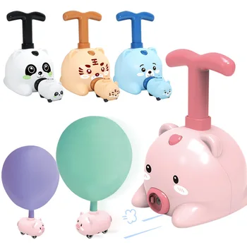 1 шт. Забавное исследование, познание, милая мультяшная детская игрушечная машинка в форме свиньи с аэродинамическим приводом на воздушном шаре, взаимодействие родителей и детей