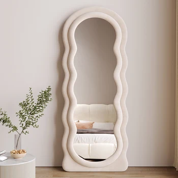 Декоративные зеркала специальной формы Wave, Напольное зеркало для домашнего декора в спальне, туалетное зеркало для дома, зеркало для гостиной в полный рост