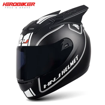 Мотоциклетный шлем Мужской Мотоциклетный шлем полнолицевой шлем Аксессуары для мотоциклов, Одобренный DOT Capacete De Moto Helmet Personality 