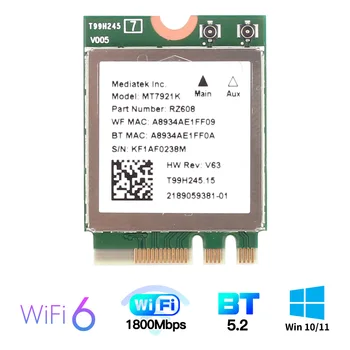 1800 Мбит/с Wi-Fi 6E Bluetooth 5,2 MediaTek MT7921k трехдиапазонный 2,4 G/5G/6G WiFi 6 Беспроводная карта 802.11AX Windows 10/11, чем AX210