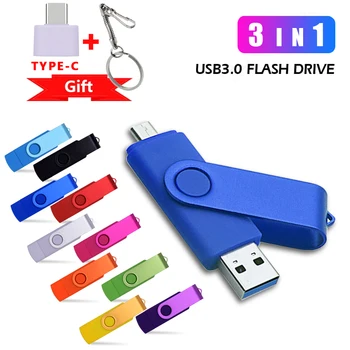 Высокоскоростные и Качественные USB-Флешки 3.0 OTG Pen Drive Pendrive Usb Stick 256GB 128GB 64GB для Фотосъемки смартфонов /ПК