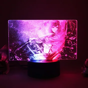 АНИМЕ-ночник с 3D-принтом, современный креативный светодиодный цветной сенсорный USB пульт дистанционного управления, затемняющий декор комнаты, настольные лампы Sailor Moon