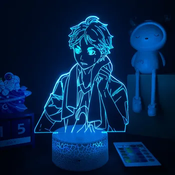 3D светодиодный ночник аниме Haikyuu!! Классные подарки из манги Фигурка Сугавары Коши для декора спальни Ночник для детей Подарок ребенку на День рождения