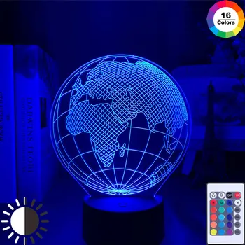 GAOPIN Европейский Глобус Форма Классная Комната Домашнее Декоративное Освещение Кабельный Ночник Для Спальни 3D LED USB Многоцветная Настольная Лампа Для Учебы