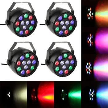 Движущаяся Головка Диско-света DJ Show DMX 512 RGBW LED Stage Light Beam Party Lights Led Dj Xmas Christmas Sound Active LED Par Light