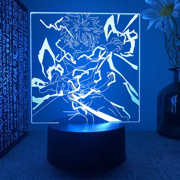 Охотник x hunter killua 3d светодиодная лампа для спальни ночные светильники аниме фигурка аватара декор комнаты Украшение чесотка милый детский подарок