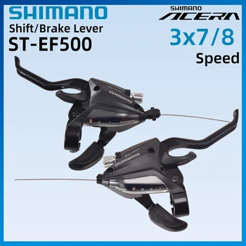 Shimano ACERA ST-EF500 Рычаг Переключения передач 3s 7s 8s EZ FIRE PLUS Рычаг Тормоза 21 скорость 24 скорость С Окошком MTB Велосипед Велосипедная Часть