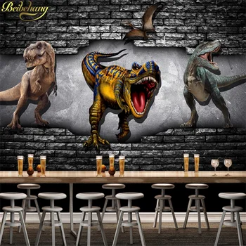 пользовательские фотообои beibehang детская комната с динозавром большие настенные обои для стен 3D обои домашний декор 3d полы