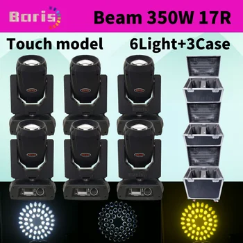 6Light 3Case Beam 350 Вт 17R Движущийся Головной Свет Sharpy Beam 17R Lyre Beam 350 Вт Сенсорный Экран Сценические Дискотечные Огни DMX Power DJ Lights