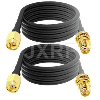 JXRF Разъем SMA Удлинитель кабеля 15 м RG58 Коаксиальные кабели SMA от мужчины к женщине для 3G/ 4G/5G/LTE/GPS/ WiFi/RF/Ham/ Радио к антенне