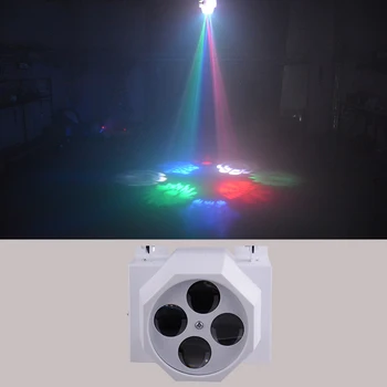 Dj LED 4 Eyes Gobo Stage Effect Light Домашние Развлечения DJ Бар Клуб Дискотека Хороший Эффект 4 Цветочных Движущихся Головных Света