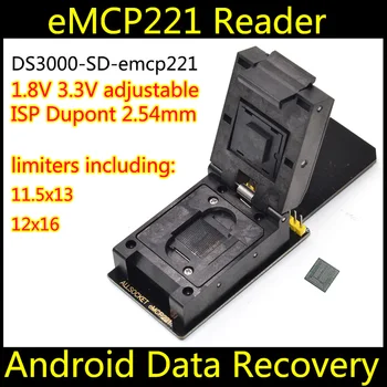 BGA221-SD-адаптер eMCP221 Считыватель микросхем FBGA221 Адаптер ФЛЭШ-памяти NAND Для мобильных устройств с отключенным Разъемом Восстановления данных Программирование eMCP