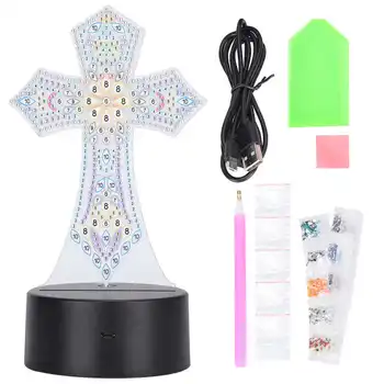 Лампа для алмазной живописи LED 7 Цветов USB Ночник Акриловая лампа для алмазной живописи своими руками Украшение дома